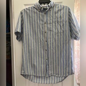 Cactus Casual Blue and gray Striped Shirt